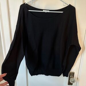 Women’s BP from Nordstrom black boatneck ribbed top